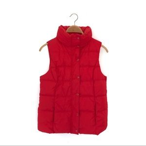 Red puffer vest